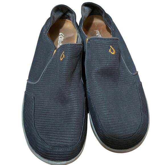 OluKai Men's 12 Charcoal Grey Nohea Mesh Slip-On Breathable Convertible Shoes - Picture 2 of 8